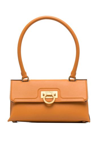 Salvatore Ferragamo Gancini-embellished shoulder bag - Orange