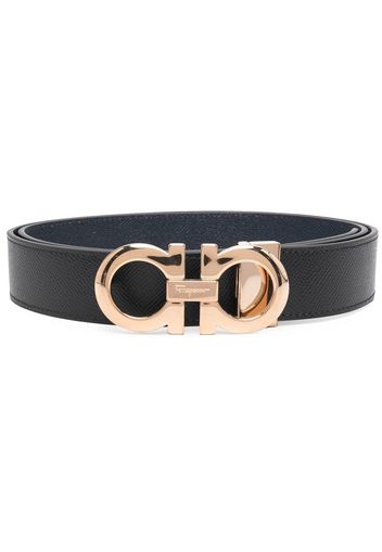 Salvatore Ferragamo Gancini-buckle detail belt - Black