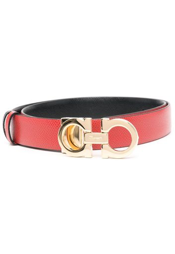 Salvatore Ferragamo Gancini-buckle calf leather belt - Red