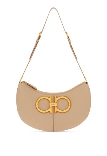 Salvatore Ferragamo Gancini plaque shoulder bag - Neutrals