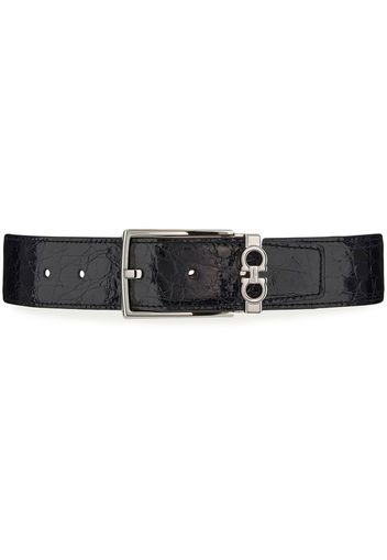 Salvatore Ferragamo leather buckle belt - Black