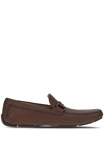 Salvatore Ferragamo Gancini-ornament Driver loafers - Brown