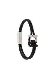 Salvatore Ferragamo braided Gancini bracelet - Black
