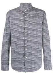 Salvatore Ferragamo geometric print shirt - Blue