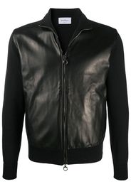 ram leather-panel bomber jacket