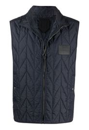 logo patch padded gilet