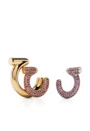 Salvatore Ferragamo Gancini 3D hoop earrings - Pink