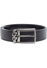 Salvatore Ferragamo Gancini-motif leather belt - Black