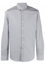 Salvatore Ferragamo Gancio all-over print shirt - White