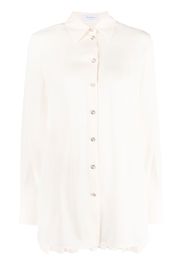 Salvatore Ferragamo pleat-detail long-sleeve shirt - Pink