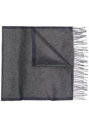 Salvatore Ferragamo fringe-trimmed silk scarf - Grey