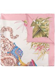 Salvatore Ferragamo lion-print detail scarf - Pink