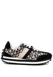 Salvatore Ferragamo Gancini-print low-top sneakers - Black