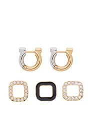 Salvatore Ferragamo Gancini Charm earring set - Gold