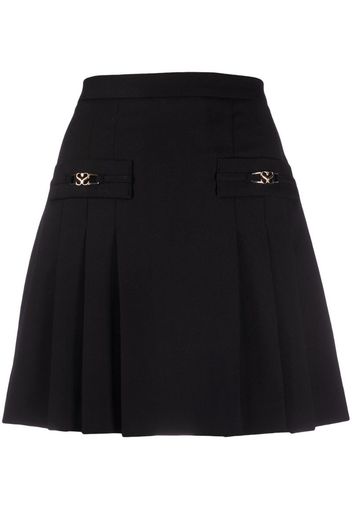 pleated mini skirt