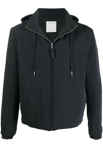 long-sleeved drawstring hood jacket