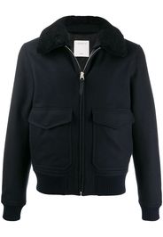 Sandro Paris zipped bomber jacket - Blue