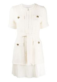 tweed coat mini dress