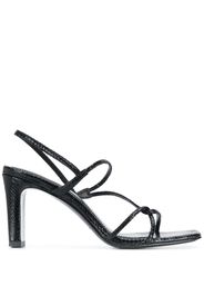 snake effect strappy sandals