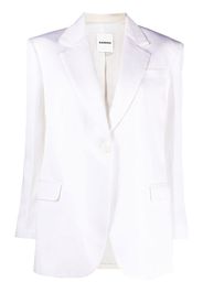 SANDRO single-breasted cotton blazer - White