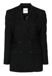 SANDRO pinstriped double-breasted blazer - Black