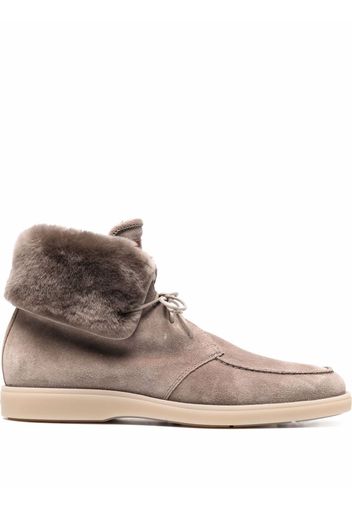 Santoni shearling-lined ankle boots - Neutrals