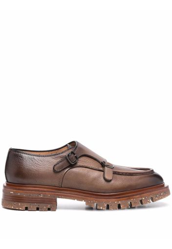 Santoni side buckle-detail shoes - Brown