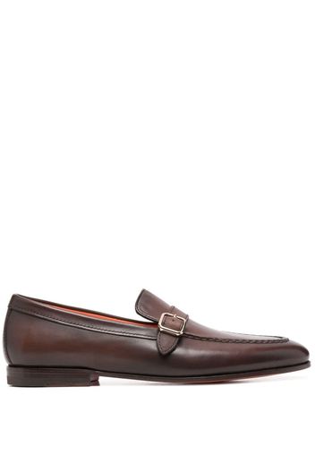 Santoni buckle detail loafers - Brown