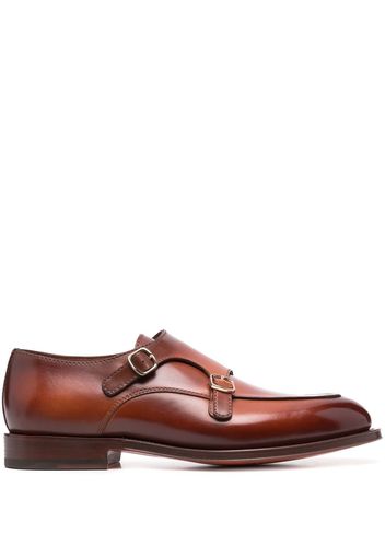 Santoni monk strap loafers - Brown