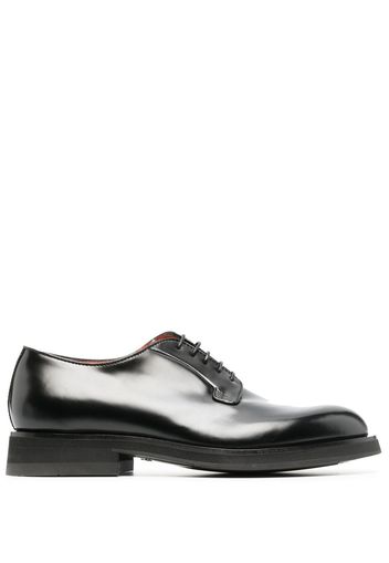 Santoni round-toe lace-up Derby shoes - Black