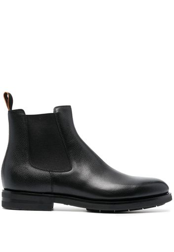 SANTONI leather Chelsea boots - Black