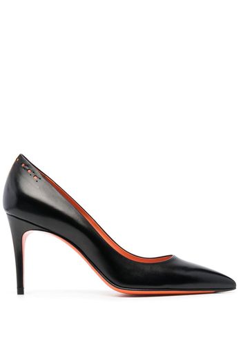 Santoni 95mm heel leather pumps - Black