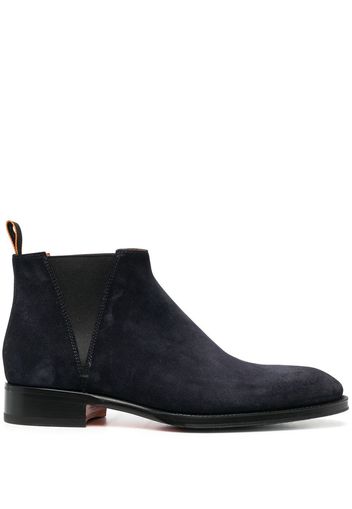 Santoni suede ankle boots - Blue