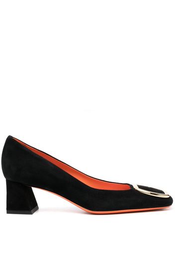 Santoni buckle-detail 50mm pumps - Black