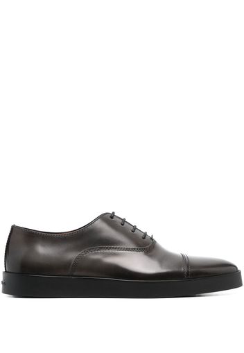 Santoni polished leather oxford shoes - Black