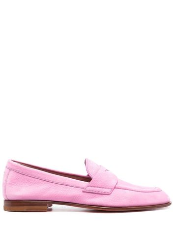 Santoni almond-toe 15mm penny loafers - Pink