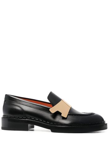 Santoni 35mm metallic-strap loafers - Black