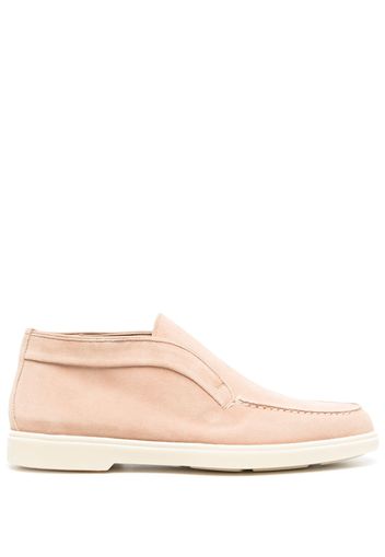 Santoni suede ankle loafers - Neutrals