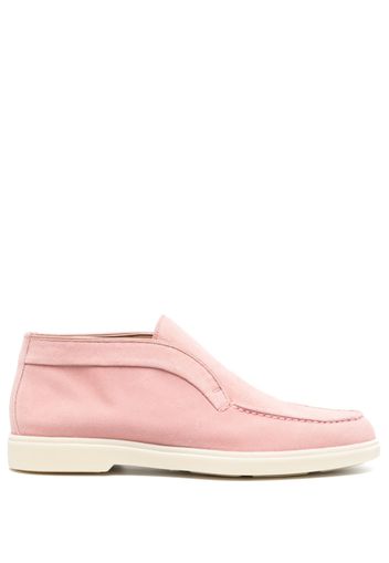 Santoni suede ankle loafers - Pink