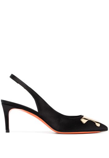 Santoni Sibille slingback pumps - Black