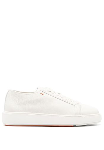 Santoni low-top leather sneakers - White