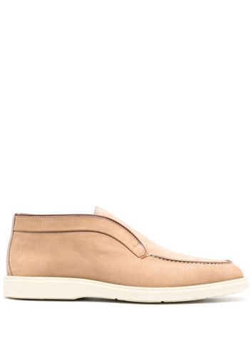 Santoni leather slip-on boots - Neutrals