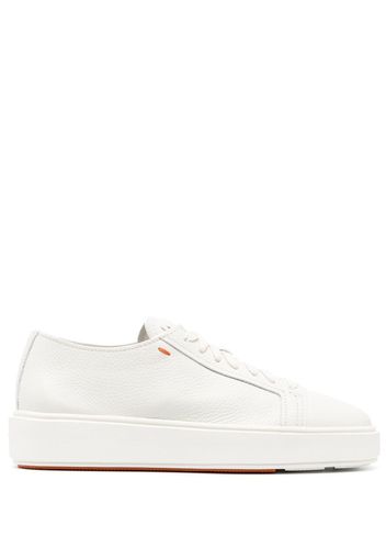 Santoni round-toe leather sneakers - White