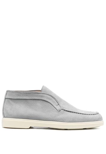 Santoni tonal-stitching leather loafers - Grey