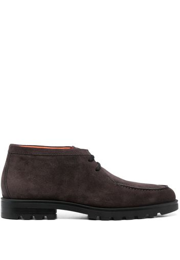 Santoni Rock lace-up suede boots - Grey