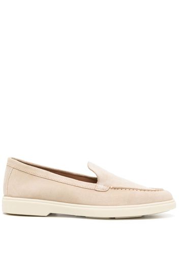 Santoni suede round-toe loafers - Neutrals