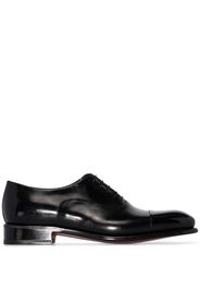 Santoni Drain B leather loafers - Black