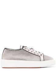 Santoni Derby sequin-embellished low-top sneakers - Grey