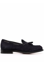 Santoni tassel-detail suede loafers - Blue