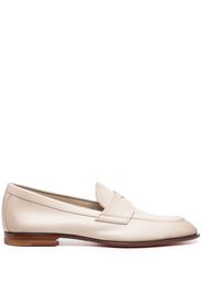 Santoni leather penny loafers - Neutrals